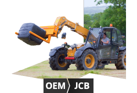 Zdjęcie ciągnika informujące o dostępności oryginalnych części zamiennych do maszyn marek Ford/New Holland, John Deere i Case IH