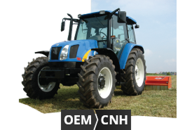 Zdjęcie ciągnika informujące o dostępności oryginalnych części zamiennych do maszyn marek Ford/New Holland, John Deere i Case IH