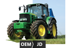 Zdjęcie ciągnika informujące o dostępności oryginalnych części zamiennych do maszyn marek Ford/New Holland, John Deere i Case IH